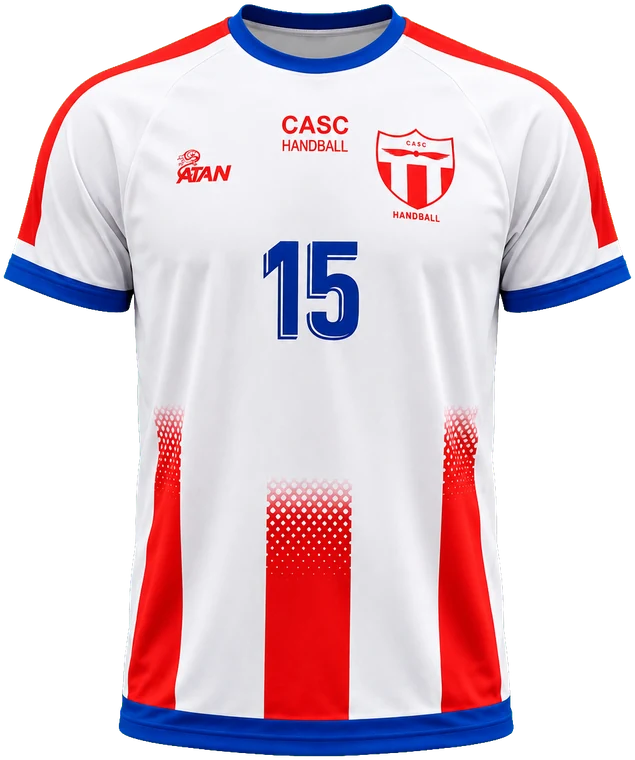 Camiseta de San Carlos Handball fabricada por ATAN, sublimado total