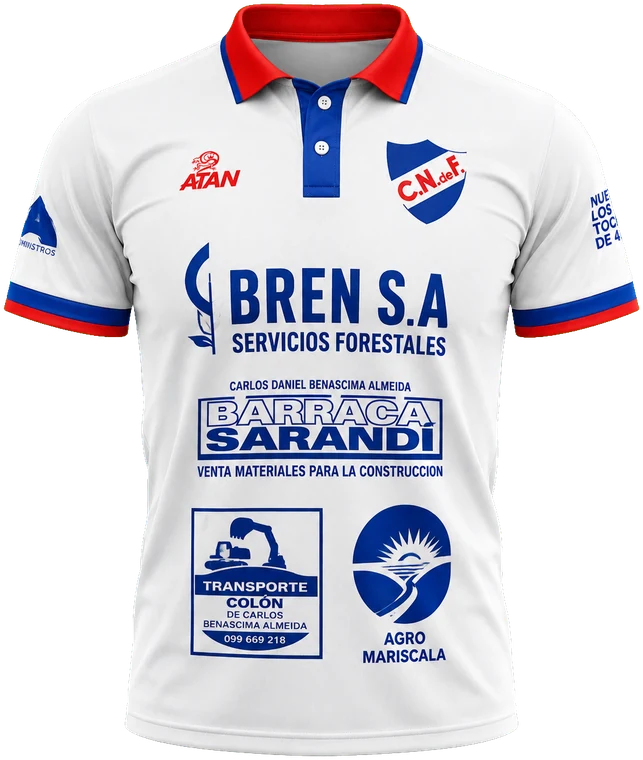 Camiseta de Nacional de San Carlos fabricada por ATAN, sublimado total