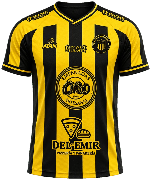 Camiseta de Peñarol de Maldonado fabricada por ATAN, sublimado total